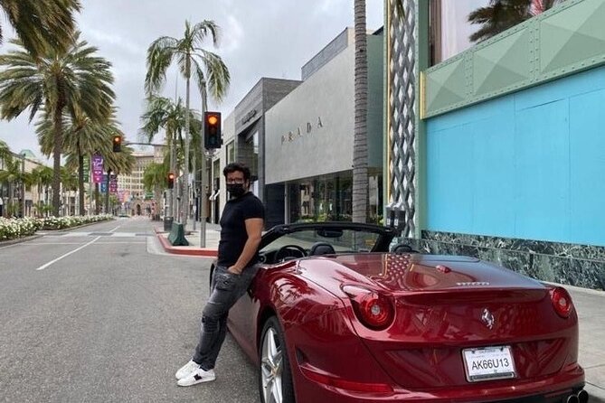 50-Minute Driving Tour: Explore Hollywood Sign in a Ferrari - A quick look at Mulholland Drive