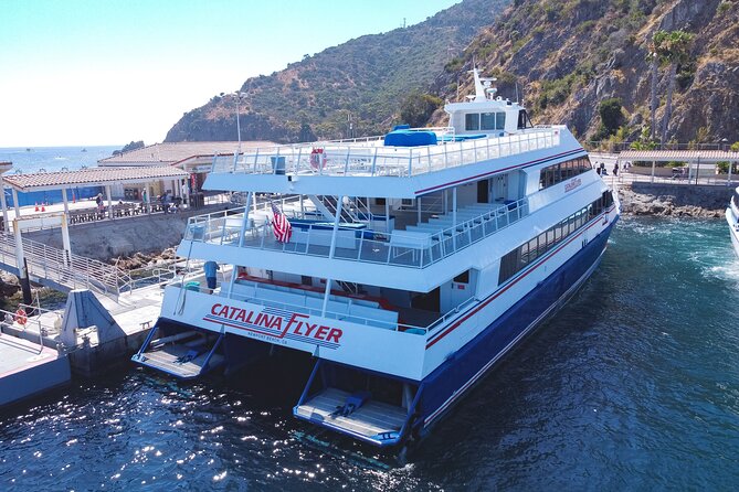 Catalina Island Ferry Avalon to Newport Beach - Leaving Avalon from Pebbly Beach Road