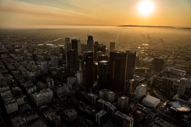 Downtown LA Lights: Your Private Sunset and Night Helicopter Tour - Hollywood Sign, Beverly Hills, Getty Museum, and Griffith Observatory