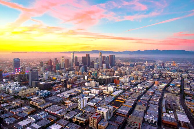 Downtown LA Lights: Your Private Sunset and Night Helicopter Tour - Dodger Stadium from an unusual angle