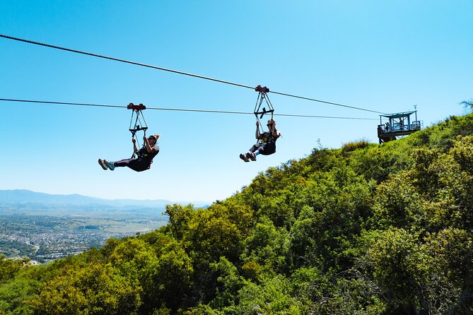 Epic Zipline Tour near Santa Barbara - The Highline Hummer climb through the flower fields