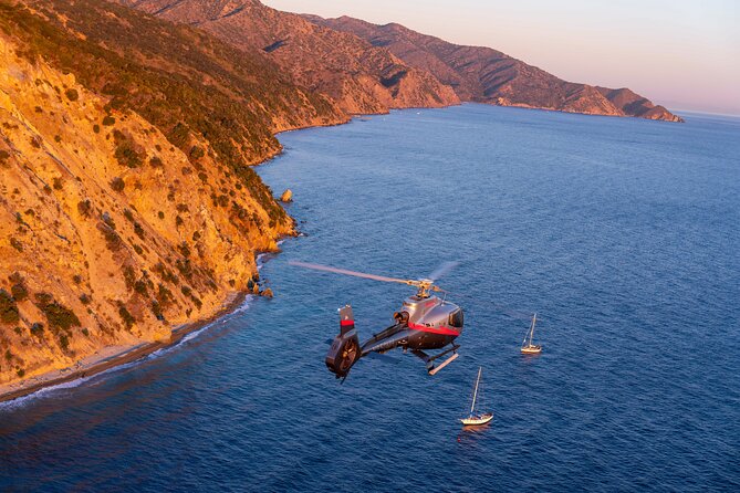 Helicopter Transfer: Long Beach to Catalina Island - The takeoff view of the Queen Mary