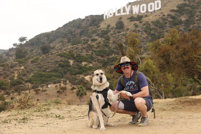 Hollywood Sign 2.5-Hour Tour with Comedians and Their Dogs - Reaching the top behind the letters