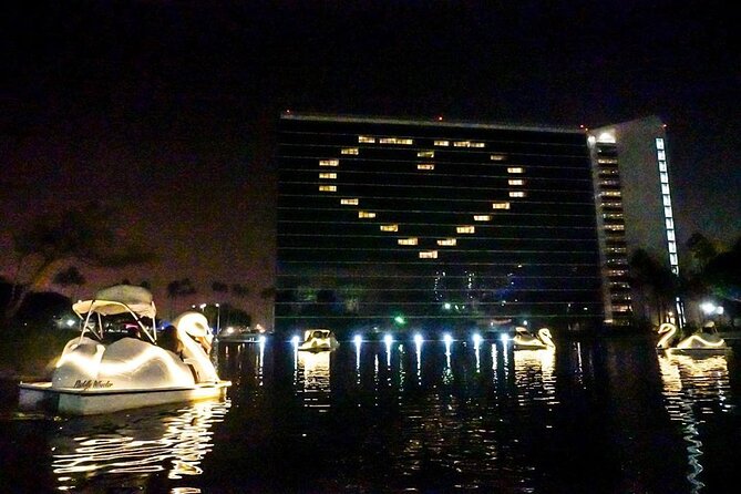 Illuminated Swan Boat Night Ride on Rainbow Lagoon in Long Beach - Family fun with a built-in workout