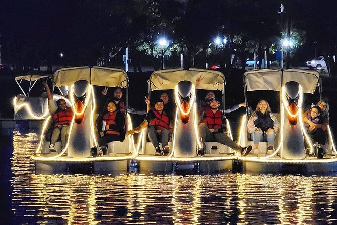 Illuminated Swan Boat Night Ride on Rainbow Lagoon in Long Beach - What the one-hour ride really feels like