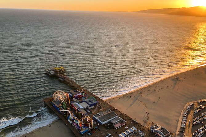 LA Helicopter Tour with Malibu Landing - Malibu Pier and Surfrider Beach from above