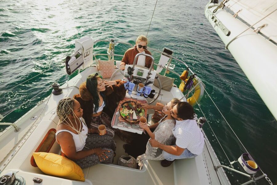 Long Beach: Private Sailboat Rental with Licensed Captain - Golden hour and the Southern California coast