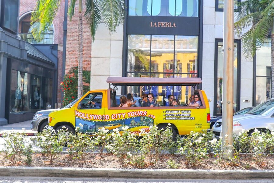 Los Angeles: Hollywood & Celebrity Homes Open-Air Bus Tour - Beverly Hills and the celebrity-home circuit