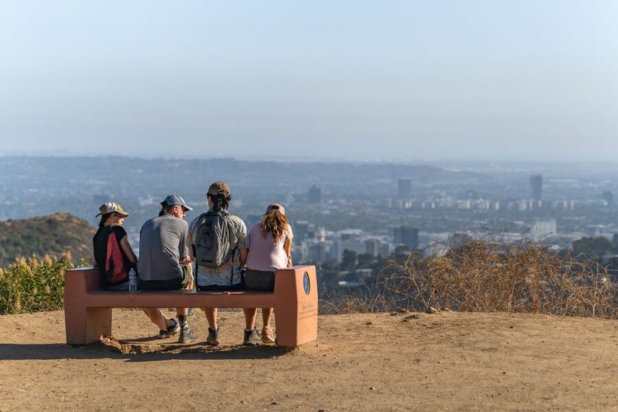 Los Angeles: Hollywood Sign Adventure Hike and Tour - Sunset over the city and valley