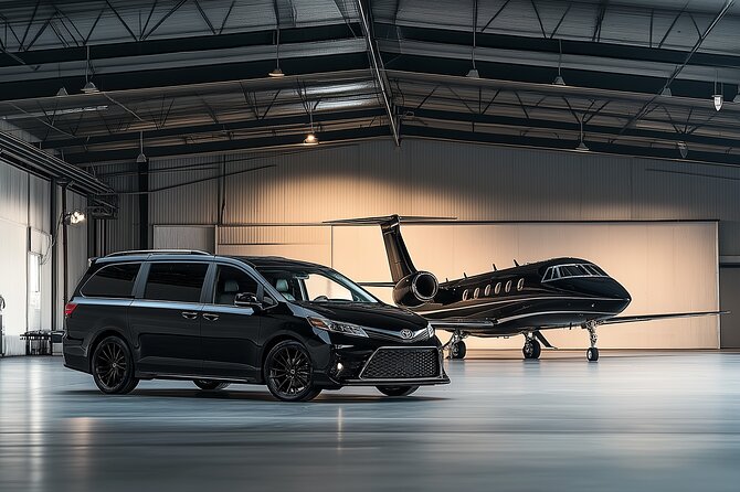 Los Angeles Luxury SUV & Airport Transfer Service - A private SUV pickup at a complicated airport