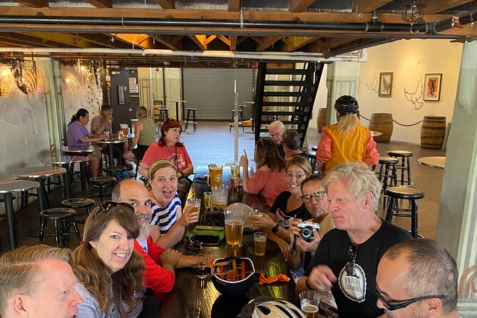Los Angeles Tacos and Brews Cruise Bike Tour - Angel City Brewery gives the evening room to breathe