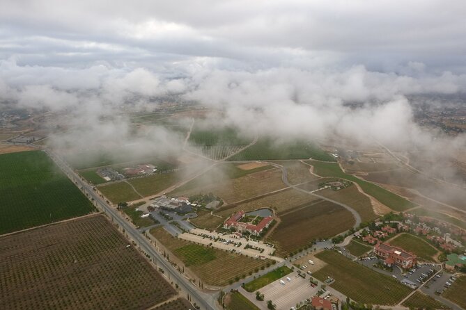 Luxury Private Flight for Two: Temecula Hot Air Balloon - Wilson Creek Winery from the air
