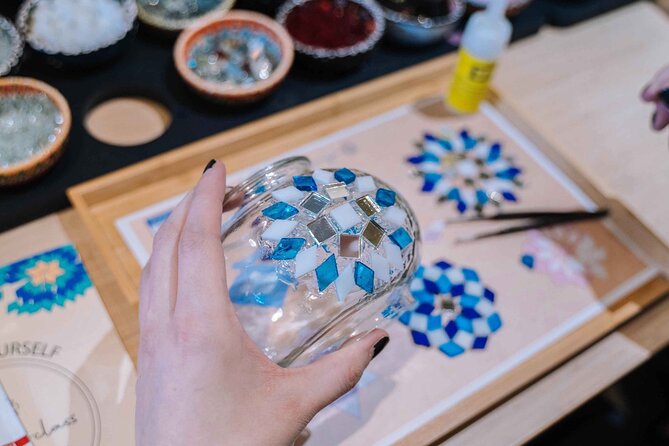 Mosaic Art Classes Orange County: Turkish Lamp Workshop - A closer look at the studio setting