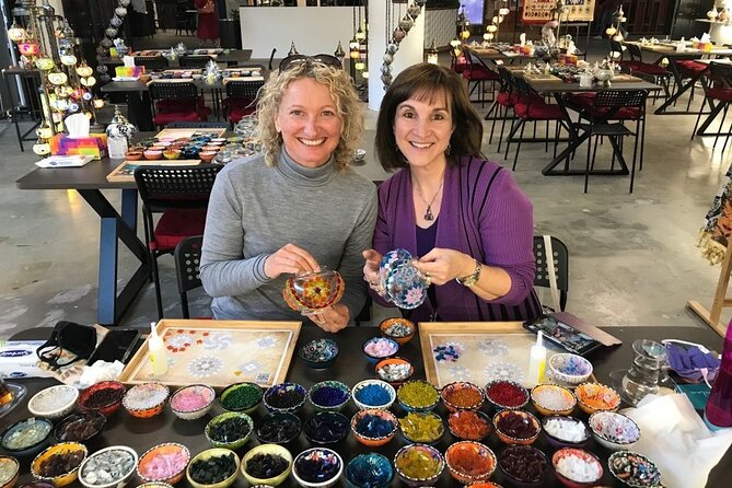 Mosaic Art Classes Orange County: Turkish Lamp Workshop - Tea, coffee, and Turkish delight