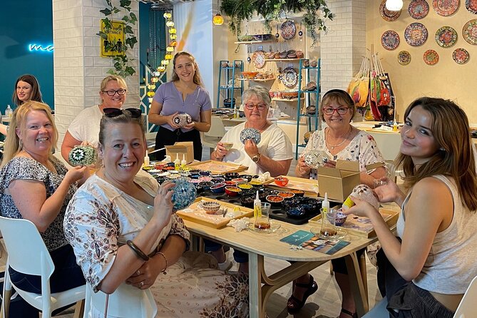 Mosaic Art Classes Orange County: Turkish Lamp Workshop - Group size and the feel of the class