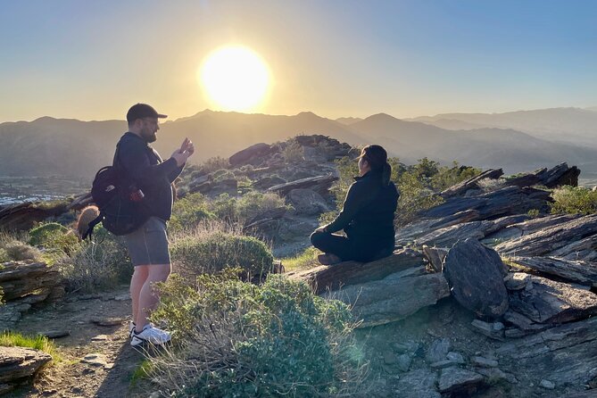 Mountain Sunrise Hike and Meditation in Palm Springs - Meditation on rock, with time to reset