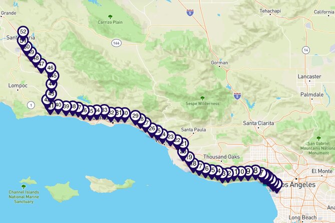 Pacific Coast Highway: Smartphone Audio Tour, LA to Santa Maria - Pacific Palisades, the Getty Villa, and the Santa Monica Mountains