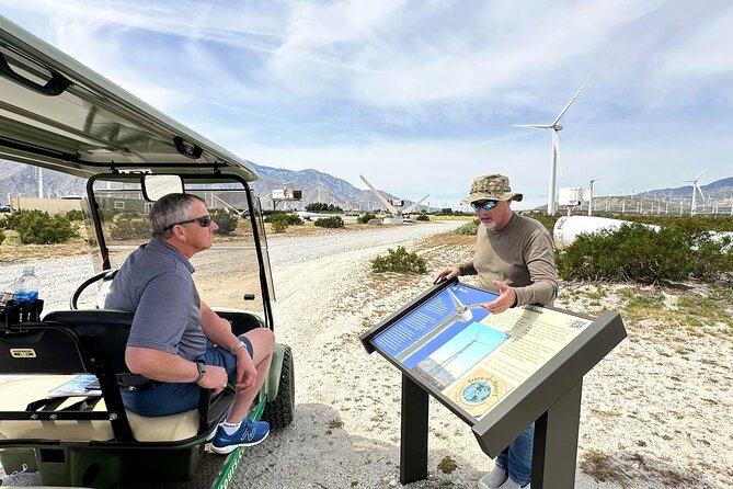 Palm Springs Windmill Guided Tour by Golf Cart - Riding the Electric Golf Cart Into the Private Wind Farm