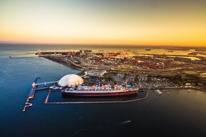 Private Helicopter Tour over Long Beach: See Catalina, Queen Mary - Belmont Shore Pier and the open coast