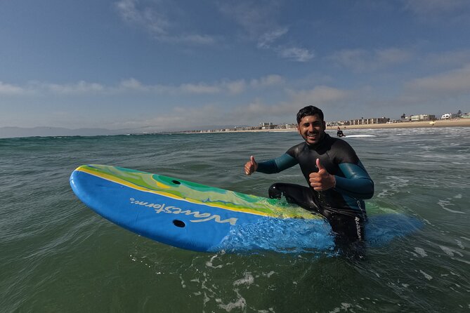 Private Surf Lesson in Venice Beach - Moving into the water at a beginner beach area