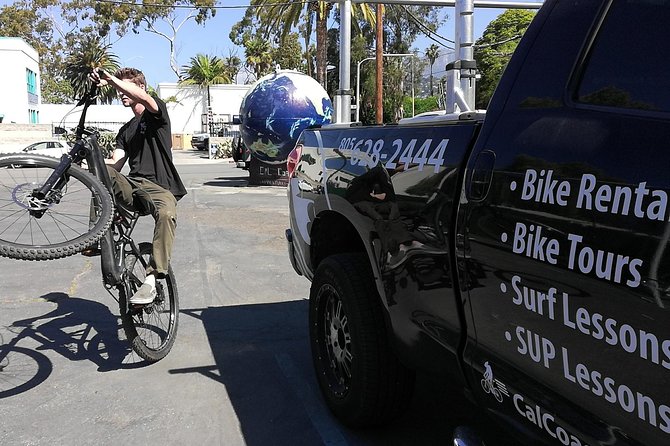 Santa Barbara Bike Rentals: Electric, Mountain or Hybrid - Taking a mountain bike toward the Santa Ynez Mountains