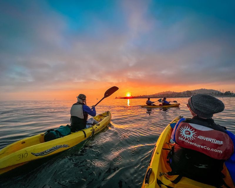 Santa Barbara Harbor: Sunset Kayak Tour (2 Hours) - Paddling through the harbor toward Stearns Wharf