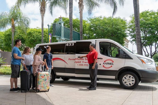 Shared Airport Arrival Transfer: LAX International Airport to Anaheim, Buena Park or Garden Grove - From LAX curb to your Anaheim-area hotel