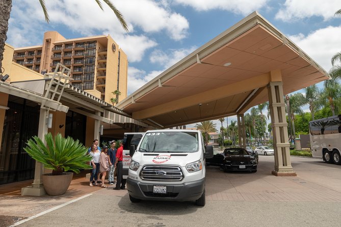 Shared Airport Arrival Transfer: LAX International Airport to Anaheim, Buena Park or Garden Grove - Shared ride hours from 6:00 a.m. to 7:00 p.m.