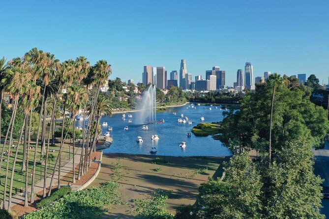 Swan Boat Rental in Echo Park - What you see from the water